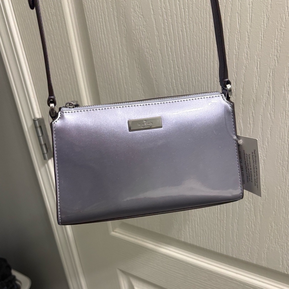 Kate Spade Kenzie mini crossbody bag in the candied flower blue color - Picture 4 of 8